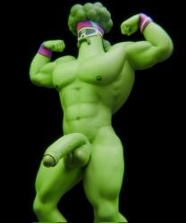 1boy 3d 3d_(artwork) abs balls big_balls big_penis black_background brock_(fortnite) buff facial_hair flexing food food_humanoid foreskin fortnite fortnite:_battle_royale gay green_skin gunnsteam headband low-angle low-angle_view low_angle low_angle_view male male_only moustache muscular muscular_male nipples pecs penis simple_background solid_color_background solo solo_focus solo_male standing uncircumcised vegetable vegetable_humanoid visor_(eyewear) visor_glasses wristbands