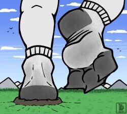 big_feet claws dirty_socks feet foot_fetish galio gay giant giant_male golem koki_1 league_of_legends legs macro muscular_legs muscular_male riot_games socks soles solo solo_male statue stomping toes walking
