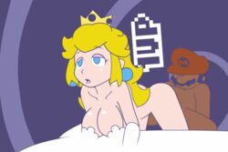 1up 1up_sex ahe_gao animated animated_gif ass bouncing_breasts breasts cap crown doggy_style earrings eyeshadow facial_hair female from_behind fucked_silly hat human jewelry long_hair male mario mario_(series) minus8 moustache nintendo nude open_mouth orgasm princess princess_peach princess_peach_1up_(minus8) rolling_eyes sex straight super_mario_bros. tongue tongue_out