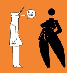 big_breasts escale massive_thighs meme outline self_insert self_upload shitpost simple_background stickman text text_bubble warning_sign_person wide_hips