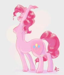 breasts centaur equine female friendship_is_magic fur hair horse lizombie my_little_pony pink_fur pink_hair pinkie_pie_(mlp) pony straight_hair taur