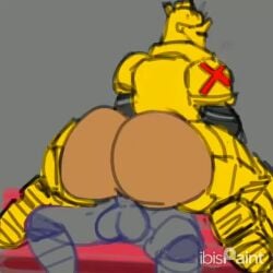 1boy 1girls animated armor armored_female ass ass_job balls exposed_ass female female_focus ggez2341 golden_juggernaut ibispaint ibispaintx jiggle jiggling_ass juggernaut_(tdx) loop male male/female no_sound penetration penis roblox roblox_game robloxian rule_63 sex straight tagme tower_defense_x twerking_on_dick video