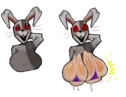 big_breasts bikini_top blush breasts buckteeth clothing_damage clothing_malfunction female five_nights_at_freddy's five_nights_at_freddy's:_security_breach freckles freckles_on_breasts fur_ghost ghostfluff0 red_eyes tagme vanny_(fnaf) vinny