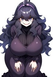 ai_generated hands_on_knees hex_maniac huge_ass huge_breasts large_ass large_breasts lubbasdump massive_breasts pokemon smile smiling wide_hips