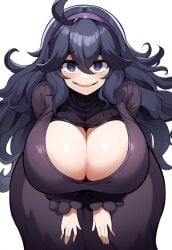 ai_generated bending_over hands_on_knees hex_maniac huge_ass huge_breasts leaning_forward lubbasdump massive_ass massive_breasts pokemon wide_hips