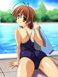 ass clannad furukawa_nagisa nagisa_furukawa one-piece_swimsuit swimsuit