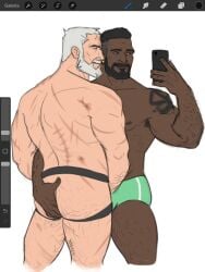 anal_fingering ass_grab baptiste gay grabbing_ass jack_morrison jockstrap jockstrap_only male male_only overwatch overwatch_2 soldier_76 thotdeaddy underwear