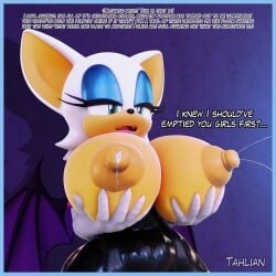 3d 3d_model alternate_breast_size anthro anthro_only breasts breasts_out furry furry_female furry_only holding_breasts horny horny_female huge_breasts lactation mobian mobian_(species) mobian_bat rouge_the_bat sega sonic_(series) sonic_adventure_2 sonic_the_hedgehog_(series) tahlian