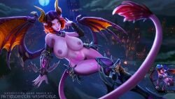 demon edited game hairy_pussy huge_breasts paladins photoshop skye_(paladins) splash_art succubus temptress temptress_skye