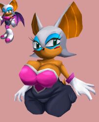 2d big_ass big_breasts blue_eyeshadow blush breasts fur_ghost ghostfluff0 mobian mobian_(species) mobian_bat rouge_the_bat sega sonic_(series) sonic_adventure_2 sonic_the_hedgehog_(series) tagme