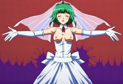 1girls ai_generated areolae ascot blood blood_stains blossomtea blush breasts choppy_bangs civitai closed_eyes collarbone elbow_gloves gown green_hair gumi gumi_(medical_wedding) long_gloves lost_media masa_works_design medical_wedding_(vocaloid) medium_length_hair multicolored_background mv_character open_mouth outstretched_arms painted_background partially_nude purple_background purple_paint red_background ribbons self_upload vocaloid wedding_dress white_gloves white_gown white_ribbon