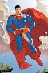 big_balls big_cock big_dick big_penis dc dc_comics destroyed_clothing edit edited exposed_penis geekwithepower male male_only muscular muscular_male penis ripped_clothing superhero superman uncircumcised uncut