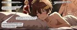 ai_generated ancient_rome anime_style bedroom biting_lip blonde_hair brown_hair crown cum_inside drooling emperor eyelashes female femboy feminine feminine_male feminization fucked_from_behind fucking gold_(metal) latin leaf_crown male male_on_femboy mother mother_and_son mother_watching_son nipples penetration pleasure_face purple_eyes red_dress roman_mythology rome short_hair slave smacking_ass smile son submissive submissive_male sweat teenager teeth text text_bubble watching