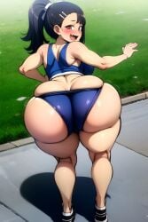 1girls ai_generated big_ass clothed clothing gym_clothes hayase_nagatoro looking_at_viewer looking_back partially_clothed please_don't_bully_me,_nagatoro reficulsenpai solo solo_female viewed_from_behind