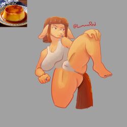 absurd_res anthro ass big_breasts breasts brown_hair camel_toe clothed clothing colored_nails equid equine feet female fighting_pose flan fur genitals hair hi_res horse leotard luminared mammal nails partially_clothed pose pussy skimpy solo standing thick_thighs yellow_body yellow_fur