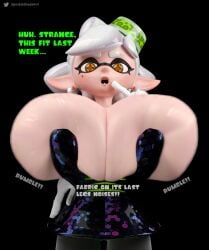 3d barely_contained_breasts big_breasts breast_expansion breasts_bigger_than_head clothes_ripping huge_breasts image_set inkling large_breasts marie_(splatoon) marie_(wo262) ripping ripping_clothing splatoon spookieshade