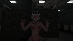 breasts bruise bruised cyrivr dark_environment dim_lighting female female_only jpeg light-skinned_female light_skin nipples no_bra nsfw pale-skinned_female pale_skin pierced_nipples piercing piercings pink_nipples solo topless topless_female vr_media vrchat vrchat_avatar white_hair wolf_cut