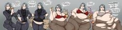 ass ass_expansion assthethick bbw belly belly_expansion belly_overhang big_ass big_belly big_breasts bloated bloated_belly bloated_stomach body_growth_(enlargement) breast_expansion breast_growth_(enlargement) breasts brown_eyes bubble_ass bubble_butt burp burping chubby chubby_female comic dialogue digital_media_(artwork) english_text fat fat_ass feedee feederism feeding female female_focus gluttony grey_hair huge_ass huge_breasts huge_thighs hyper_fat hyper_thighs large_ass large_breasts megami_tensei milf morbidly_obese morbidly_obese_female obese overweight overweight_female persona persona_5 ripped_clothing ripped_shirt sae_niijima silver_hair slob slobification ssbbw thick_thighs weight_gain weight_gain_female weight_gain_sequence