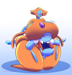 1girls big_ass boob_hat breasts_bigger_than_head deoxys huge_ass huge_breasts larger_female massive_ass massive_breasts nintendo oddly_bally pokemon pokemon_(species) quagsire smaller_male thick_thighs
