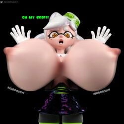 3d big_breasts breasts breasts_bigger_than_head breasts_out huge_breasts image_set inkling marie_(splatoon) marie_(wo262) shocked_expression splatoon spookieshade