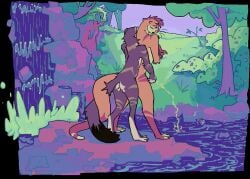 2024 animated anthro anthro_on_anthro anthro_penetrated anthro_penetrating anthro_penetrating_anthro bodily_fluids detailed_background duo genital_fluids grass guncht handjob male male/male male_penetrated male_penetrating male_penetrating_male mammal mustelid musteline nature peeing peeing_in_water penetration penile plant sex standing standing_sex tree true_musteline urine urine_stream water waterfall weasel