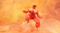 1girls 2016 3d abs angry areolae bald big_areola blender breasts claws demon demon_girl doom female female_only fire fog glowing_eyes hell horns huge_areolae huge_breasts humanoid jackallis3d mars monster muscular muscular_female nipples pinky_(doom) puffy_nipples pussy red_skin roaring rock sand sharp_teeth solo yellow_eyes zbrush