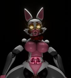 animatronic big_breasts breasts canid canine disembodied_penis embedded_penetrable_sex_toy female five_nights_at_freddy's fntmfxyy fox funtime_foxy_(fnaf) funtime_foxy_(fnafsl) genitals hi_res internal machine male mammal penis pink_body robot scottgames sister_location translucent translucent_body vaginal_penetration white_body