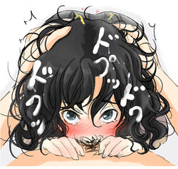 1girls amagami black_hair blush cum_in_throat curly_hair cute deepthroat eye_contact fellatio female forced forced_deepthroat from_above funakura grey_eyes hair hand_on_head head_grab long_hair looking_at_another looking_at_viewer looking_up male_pubic_hair medium_hair messy_hair nose_to_crotch oral penis pov pubic_hair school_uniform schoolgirl short_hair tanamachi_kaoru tears teenager wavy_hair