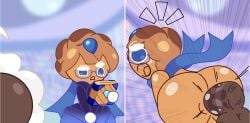 alternate_version_available blue_eyes blueberry_pie_cookie cookie_run from_behind glasses guyspermo_(itisspermo) instant_loss_2koma itisspermo spermo_(itisspermo) vaginal_penetration