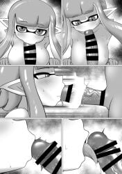 1boy 1girls big_breasts big_penis blowjob_face blowjob_pov boobs breasts female inkling inkling_girl nobunagapero penis peronattu splatoon splatoon_(series) tagme