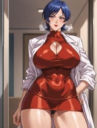 1girls ai_generated cameltoe cleavage curvy dodo_bird dr._marilyn_willow erect_nipples female gigantic_breasts huge_areolae huge_ass marine_a_go-go nai_diffusion puffy_nipples realistic red_lips short_hair short_hair_female soreyuke_marine-chan stable_diffusion thick_lips voluptuous wide_hips