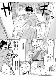 after_sex aged_up barefoot bedroom blush bones_(studio) bottomless burn_scar busted comedic comedy comic comic_page curly_hair deku eri_(my_hero_academia) feet freckles frizzy_hair fujoshi funny gay hero horn izuku_midoriya japanese_text kneeling knees leg_focus legs long_hair manga manga_page midoriya_izuku my_hero_academia nervous no_underwear nude scar shirt_only short_hair shounen_jump shouto_todoroki teenage teenage_girl teenager tododeku todoroki_shouto toes uc565t yaoi young_adult young_male