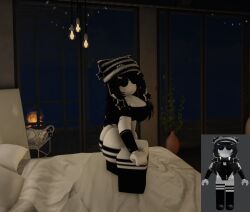 1girls 3d ass black_clothing black_hair breasts catsulithr34 glasses reference_image roblox roblox_avatar robloxian self_upload tagme teasing white_skin