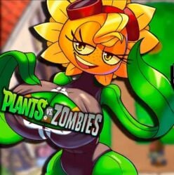 1girl goggles goggles_on_head plants_vs_zombies plants_vs_zombies:_heroes popcap_games pvz solar_flare_(pvz) sunflower_(pvz) tagme