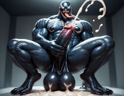 1boy abs ai_generated alien balls bara beefy big_balls big_muscles big_nipples big_pecs big_penis black_body booster_rex cocky cum cum_drip cum_on_balls cum_on_body cum_on_penis cumshot daddy dilf ejaculation erect_nipples erection gay heavy_balls huge_balls huge_cock huge_muscles huge_nipples huge_pecs humanoid hunk long_tongue male male_only manly marvel marvel_comics masturbation monster monstrous_humanoid muscular muscular_humanoid muscular_male navel nipples nude orgasm pecs penis solo spider-man_(series) symbiote venom_(marvel)