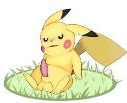 blush male naughty_face pikachu pokemon pokemon_(species) solo