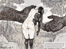 ass ass_focus cum cum_in_pussy cum_inside female female_focus female_only giant giant_male holding holding_person human larger_male nude nude_female rape raped_by_monster raped_girl sabudenego smaller_female