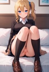 ai_generated blonde_hair blue_eyes cesu going_commando hayasaka_ai kaguya-sama_wa_kokurasetai_~tensai-tachi_no_renai_zunousen~ no_panties uncensored