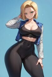 ai_generated android_18 artist_request big_breasts curvy cute dragon_ball model