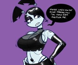 black_hair elbow_gloves gloves goth jenny_wakeman my_life_as_a_teenage_robot teelokay_(artist)