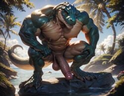 1boy abs ai_generated anthro armpits balls bara big_balls big_muscles big_nipples big_pecs big_penis booster_rex daddy dilf dinosaur erect_nipples erection flexing gay huge_balls huge_cock huge_muscles huge_nipples huge_pecs hunk male male_only muscular muscular_anthro muscular_male navel nipples nude pecs penis prehistoric red_body reptile scalie solo tyrannosaurus_rex