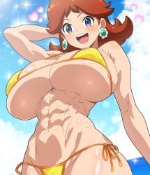 1girls 2024 2d 2d_(artwork) 2d_artwork abs arm_up arms_behind_back big_breasts big_thighs bikini bikini_bottom bikini_top blue_eyes blue_sky breasts cloud clouds color colored daylight daytime female gigantic_breasts huge_breasts huge_thighs large_breasts looking_at_viewer looking_pleasured mario_(series) massive_breasts mouth muscle muscle_girl muscular muscular_abs muscular_female nintendo open_mouth orange_hair princess_daisy sea shiny_breasts shiny_hair shiny_skin short_hair skimpy_bikini smile smiling smiling_at_viewer snowpowder198 solo solo_female solo_focus summer sunlight super_mario_bros. teeth teeth_showing teeth_visible thick_thighs thighs water white_skin white_skinned_female