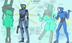 5:3 annoyed big_breasts breasts facrec featureless_breasts featureless_crotch heels hi_res mindflayer_(ultrakill) robot robot_boy robot_girl self_upload slim_waist small_breasts text thick_thighs ultrakill v1_(ultrakill) wings