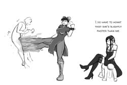 boot_fetish cbt celera_prime chun-li crossover cum female femdom male male_ryona sitting_on_person spy_x_family street_fighter tagme yor_briar