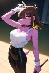 ai_generated big_breasts breasts deltarune female lizard purple_body susie_(deltarune) thick_thighs