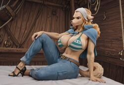 ai_generated anime big_breasts female furry one_piece wanda_(one_piece)