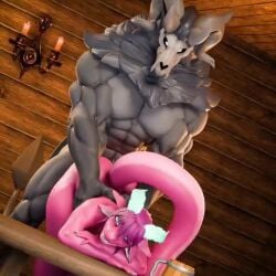 3d 3d_animation anthro babymoonart big_dom_small_sub bigger_male cera_(ceraferis) ceraferis_(va) doggy_style elsifthewolf from_behind from_behind_position horn leodamodeler male male/female moaning muscular muscular_male pleasure_face poney pounding_ass tagme video wolf