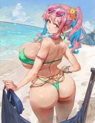 1girls ai_generated ass bikini breasts female female_focus female_only hozuki_kaede large_ass large_breasts light-skinned_female light_skin lucyla onii-chan_wa_oshimai! solo swimsuit thick_thighs thighs wide_hips