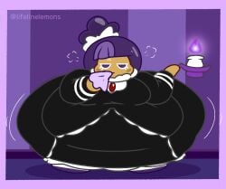 1girls blackberry_(fruit) blackberry_cookie candle cookie_run female lifelinelemons maid maid_outfit overweight overweight_female tagme