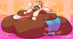 1girls blob cookie_run cookie_run_kingdom dark-skinned_female fat female lifelinelemons mozzarella_cookie obese obese_female ssbbw